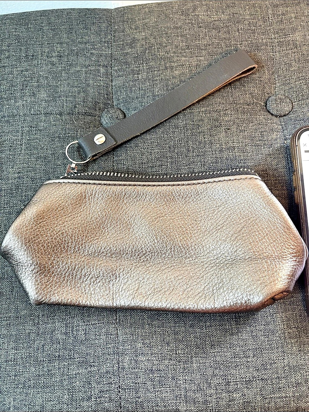 Lynn Tallerico Tami Mini Handbag Brown Wristlet Clutch